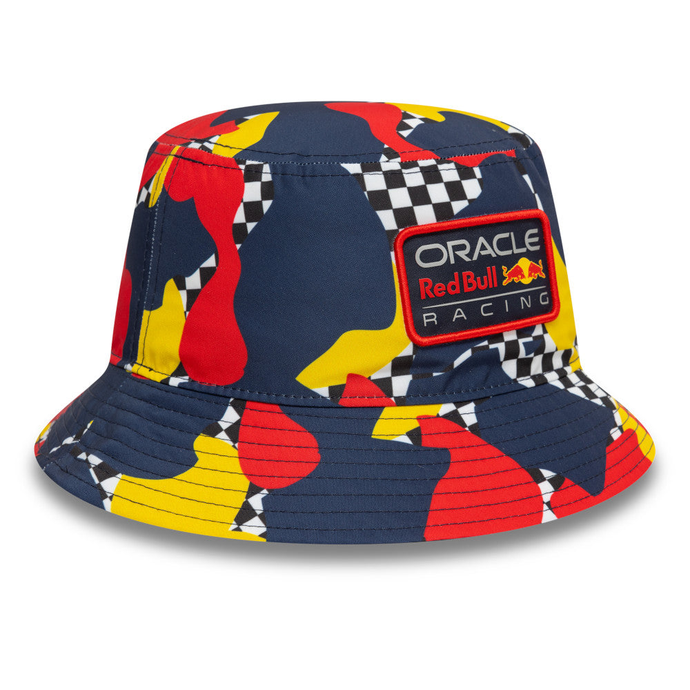 Oracle Red Bull Racing Bucket Hat - Abstract Tapered F1 Racing Bucket - New Era